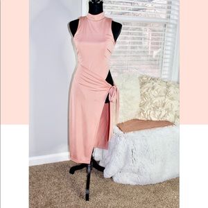 Coral bodysuit dress